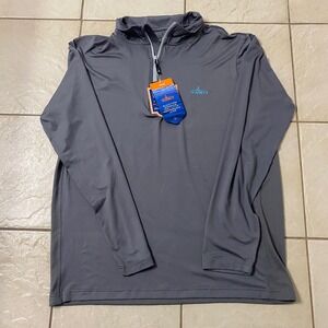 Habit Mens Black Fork Mountain Trail 1/4 Zip Performance Layer Shirt Gray L